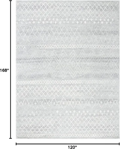 Miniatura 2 de SAFAVIEH Madison Collection - Alfombra decorativa de 2 x 3 pies, color marfil y carbón, diseño marroquí bohemio envejecido, no desprende pelusa