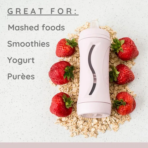 Miniatura 6 de Subo Baby Food Bottle Alimentador automático para bebés sin ensuciar Diseño libre de apretar para purés, batidos, yogur, avena o líquidos Musk