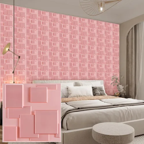 Miniatura 16 de Heikki Paquete de 30 Paneles de Pared 3D para Decoración de Pared Interior, Paneles de Pared con Textura de Flores de PVC para Sala de Estar