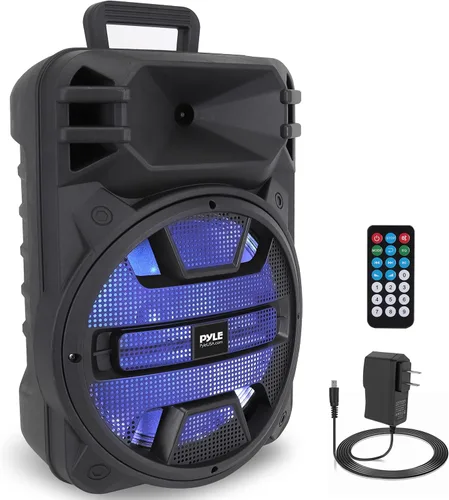 Miniatura 8 de Pyle Sistema de altavoces PA Bluetooth – Altavoz Bluetooth recargable de 600 W para exteriores, sistema PA portátil con subwoofer dual de 8