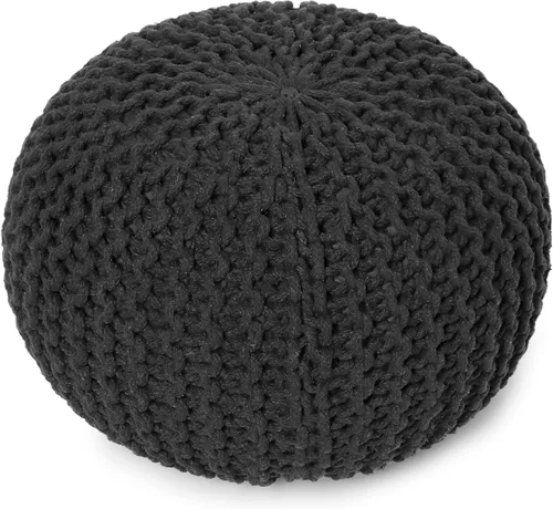 Miniatura 20 de REDEARTH Puf Otomano Redondo - Tejido a Mano con Cable Estilo Boho, Decoración del Hogar, Puf Circular, Reposapiés para Sala de Estar - Guardería