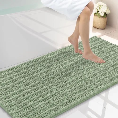 Miniatura 9 de Smiry Alfombras de Baño 24x16 pulgadas, Alfombras de Baño de Chenilla Extra Suaves y Absorbentes, Respaldo de Goma Antideslizante, Lavable a Máquina