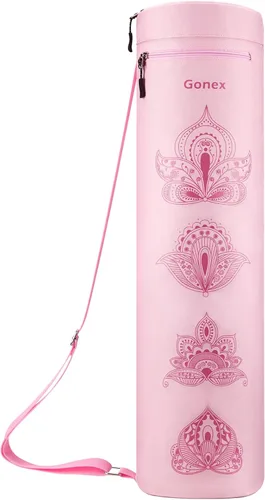 Miniatura 8 de Gonex Bolsa para esterilla de yoga, soporte para esterilla de yoga con cremallera completa, bolsa de transporte para mujeres y hombres con 2 Beige
