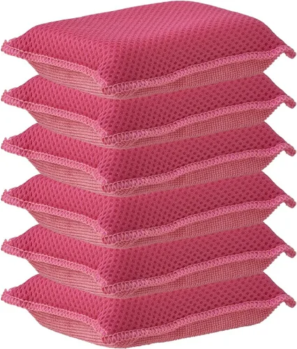 Miniatura 8 de Esponjas de microfibra para platos, esponjas de cocina, esponja antiarañazos, esponjas de limpieza para el hogar, suministros de limpieza multiusos