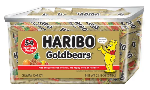 Miniatura 12 de HARIBO Gummi Candy, Sweet & Sour Goldbears, Gummy Bears with A Twist, 4.5 onzas (paquete de 12) deliciosos bocadillos suaves y masticables, varios