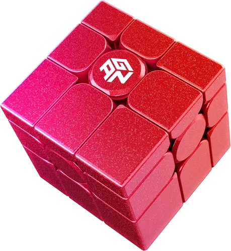 GAN MirrorM - Cubo magnético con recubrimiento UV, 3x3x3, 48 imanes con purpurina y destellos, cubo de velocidad de espejo, rompecabezas, juguetes