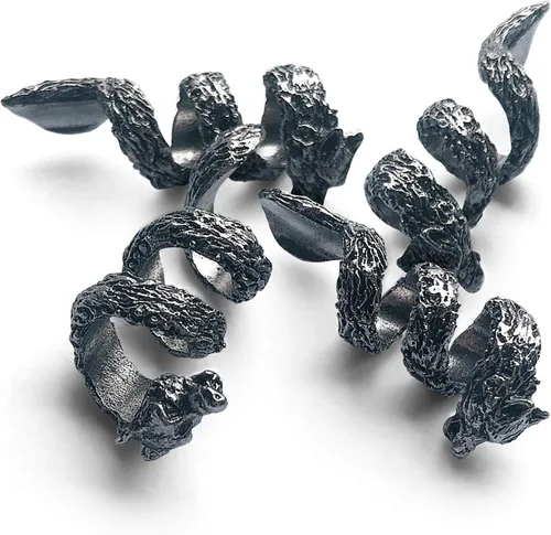 Miniatura 15 de Viking Beard Bead Coil Set (8-Pack) - Norse Rings for Hair, Dreads & Beards