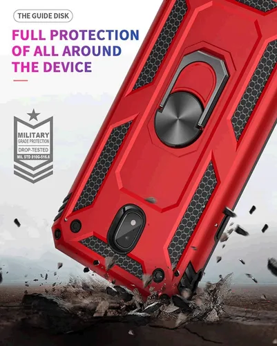 Miniatura 6 de TJS Funda para teléfono compatible con Samsung Galaxy J2 Core 2019 Pure Dash Shine, anillo de metal soporte magnético resistente (verde azulado)