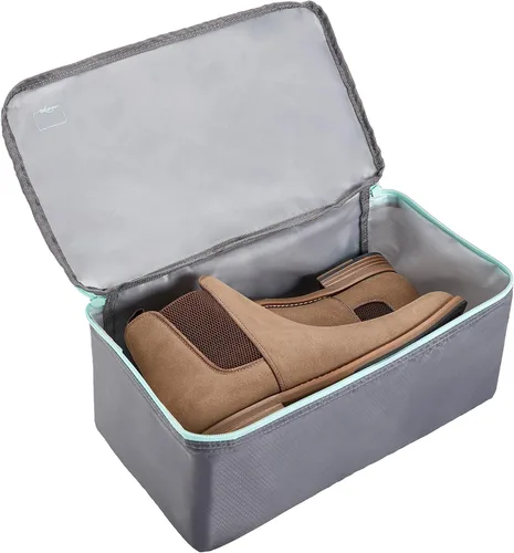 Miniatura 4 de BUILT Shoe Cube, Large Travel Shoe Bag, Waterproof TPU Liner, Luggage Organizer, Gray Quiet Shade