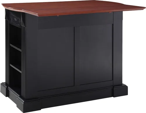 Miniatura 15 de Crosley Furniture Isla de cocina Drop Leaf/Barra de desayuno, negro
