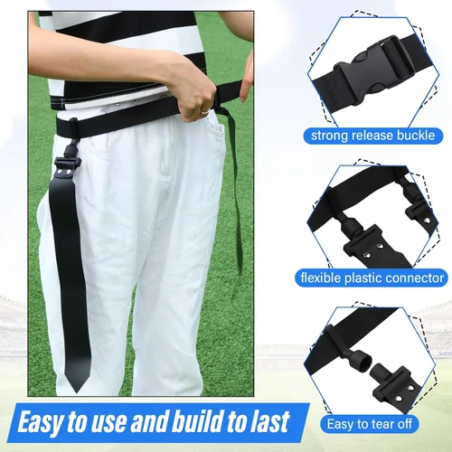 Miniatura 3 de Wettarn Cinturones de fútbol con bandera, ajustable, con bolsa de conos, para jóvenes, adultos, niños, equipo de entrenamiento de equipo deportivo