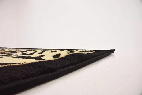 Miniatura 9 de Unique Loom Wildlife Collection - Alfombra de área inspirada en animales con diseño de bordes de tigre, 6' 0" x 6' 0", marrón claro/negro