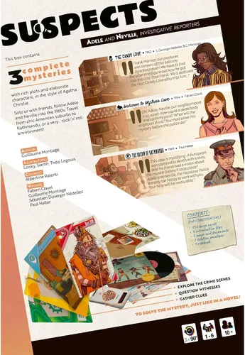 Miniatura 2 de Sospechos: Adele & Neville Investigative Reporters Juego de mesa de misterio de asesinato para niños, adolescentes y adultos 3er capítulo