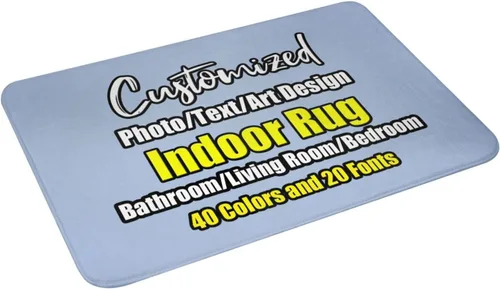 Miniatura 4 de sophiehome Customzied - Alfombras de baño con imagen de texto, alfombra de franela personalizada para interiores para el hogar, dormitorio, baño