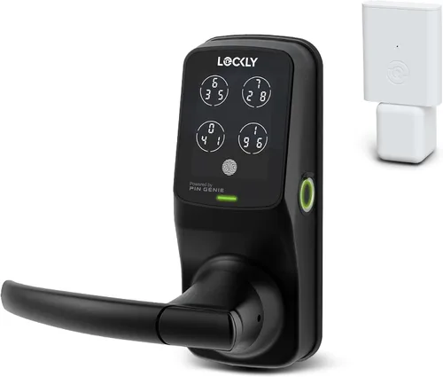 Miniatura 9 de Lockly Secure Pro Smart Lock Wi-Fi, cerradura de puerta digital de entrada sin llave, sensor de huellas dactilares biométrico 3D, cerradura