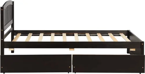Miniatura 5 de Harper & Bright Designs Cama de plataforma de tamaño individual con 2 cajones de almacenamiento, marco de cama individual de madera
