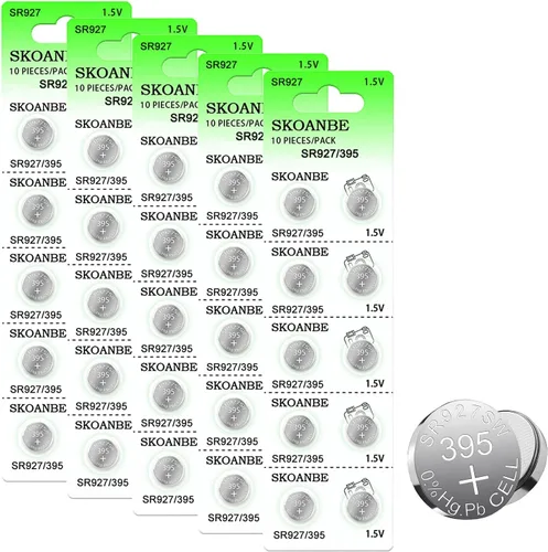 Miniatura 7 de SKOANBE Batería de reloj de celda de moneda con botón LR926 SR927SW 1.5V AG7 399 395 395A LR57 botón