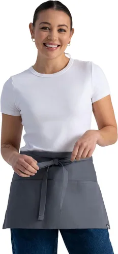 Miniatura 13 de Chef Works Delantal de camarera unisex Negro (paquete de 2)