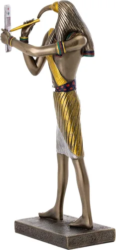 Miniatura 2 de Top Collection Thoth Statue – Escultura del dios del conocimiento y la sabiduría del antiguo Egipto en bronce fundido en frío de primera calidad
