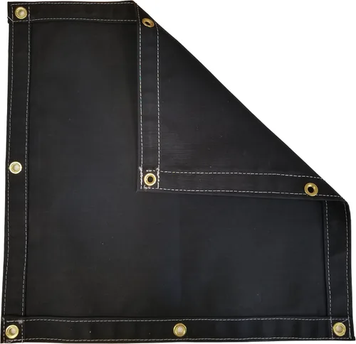 Lona de poliéster Black Workhorse de 4 pies x 5 pies - 14.5 Oz.