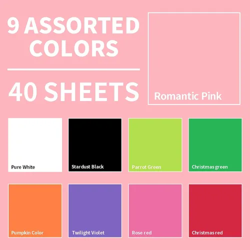Miniatura 4 de Uncle Paul 40 hojas románticas de cartulina rosa – 8.5 x 11 pulgadas, doble cara, papel de impresora de 65 libras, perfecto para álbumes de rosado