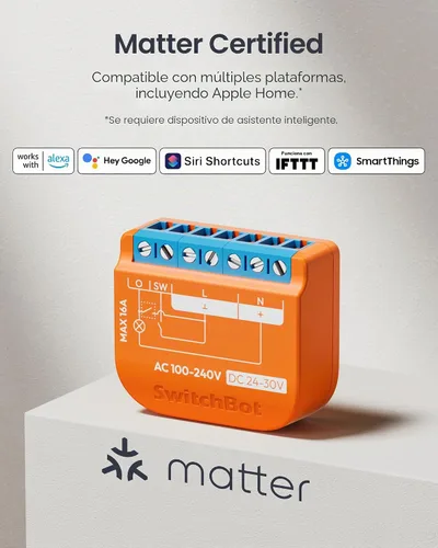 Miniatura 5 de SwitchBot Interruptor de relé inteligente (interruptor de relé 1PM US)