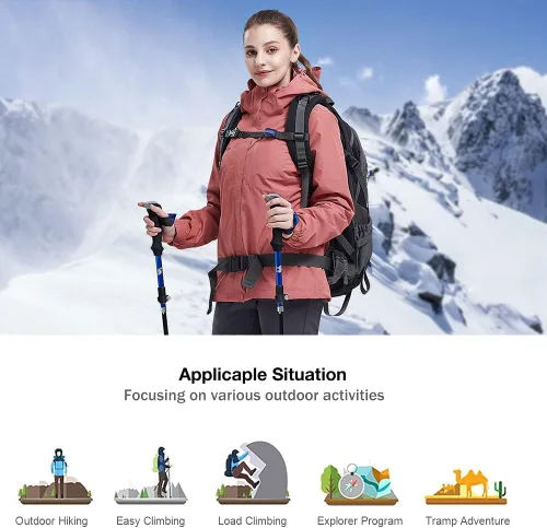Miniatura 20 de CAMEL CROWN Chaqueta de esquí impermeable 3 en 1 para mujer, abrigo de invierno rompevientos, chaquetas de snowboard para lluvia, nieve, senderismo