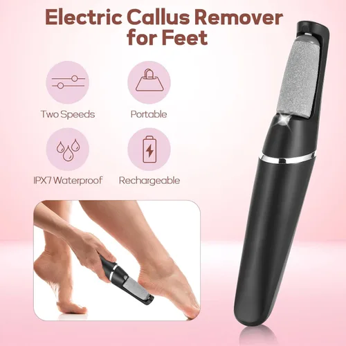 Miniatura 2 de Removedor eléctrico de callos de pies, removedor de callos para pies, herramientas de pedicura portátiles recargables, molinillo de pies