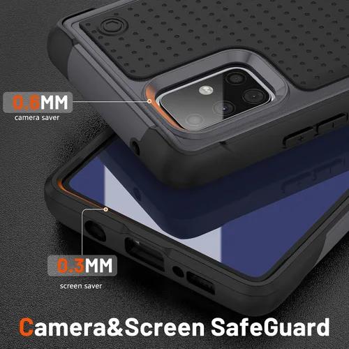 Miniatura 176 de Jeylly Compatible con Samsung Galaxy A22 5G Funda, Funda Samsung A22 5G con 2pcs protectores de pantalla de vidrio templado