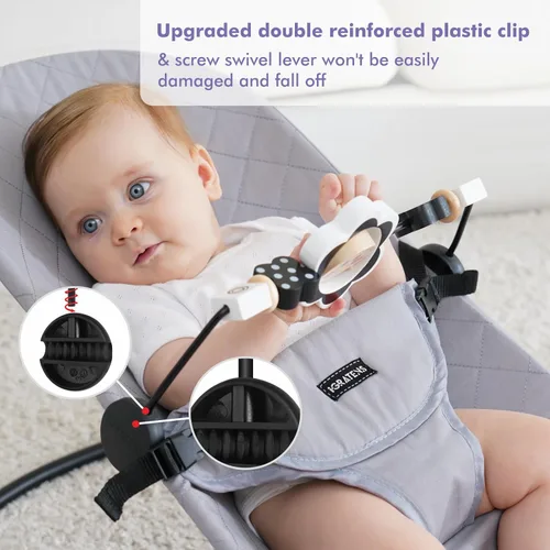 Miniatura 3 de iGRATENS Baby Bjorn - Barra de juguete para gorila de bebé, suave y feliz, fácil de colocar y quitar, materiales aptos para niños, diseño