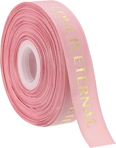 Miniatura 14 de MECCANIXITY Cinta de satén de 1 pulgada de ancho y 50 yardas de San Valentín, personalizadas, color negro, para envolver regalos, ramo de tartas