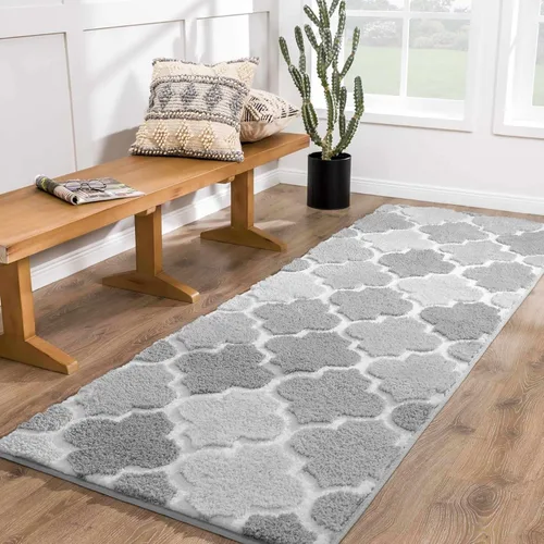 Miniatura 26 de DEXDE Alfombras de Baño Corredor 24x47 pulgadas Alfombra de Baño Larga Antideslizante Suave Lavable Alfombras de Baño Grandes para Baño Dormitorio