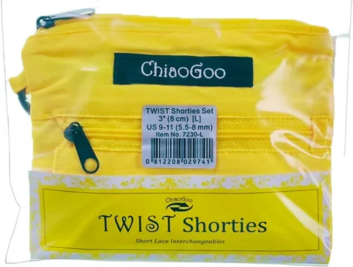 Miniatura 2 de ChiaoGoo Twist Shorties Set, 3" (8 cm) [L], US 9-11 (5.5-8 mm) US 9-11 (0.217-0.315 in)