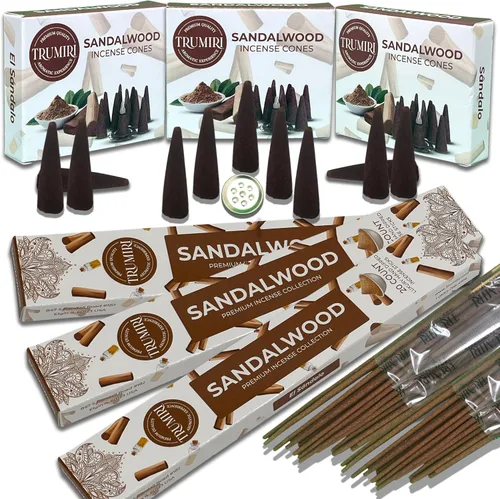 Miniatura 24 de Paquete combinado de varillas de incienso ámbar y conos de incienso, 60 varillas de incienso + 30 conos de insencia, incienso, conos de incienso