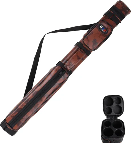 Miniatura 12 de GSE Games & Sports Expert Estuche de transporte para taco de billar duro de lujo 2x2, estuche para taco de billar, accesorios de billar