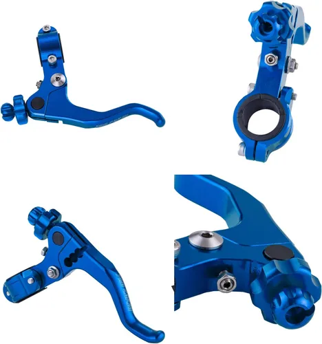 Miniatura 3 de Manillar de embrague universal de aleación de aluminio compatible con la mayoría de las motocicletas Dirt Bikes, 7/8 pulgadas, 0.866 in, color azul
