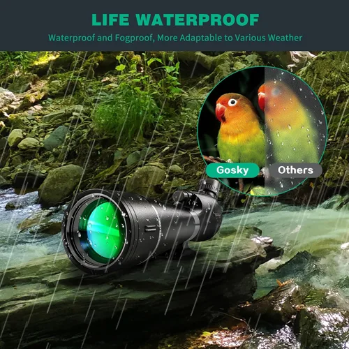 Miniatura 5 de Gosky Alcance de Observación HD 20-60x80mm con Trípode y Adaptador para Smartphone, Alcance de Observación con Prisma BAK 4 para Observación