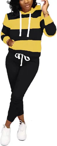 Miniatura 3 de Runwind Trajes de dos piezas para mujer, sudadera con capucha de 2 piezas con bolsillos