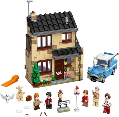Miniatura 5 de LEGO Harry Potter 4 Privet Drive 75968 Casa y Coche Volador Ford Anglia, Regalos del Mundo Mágico para Niños, Niñas y Niños con Minifiguras de Harry