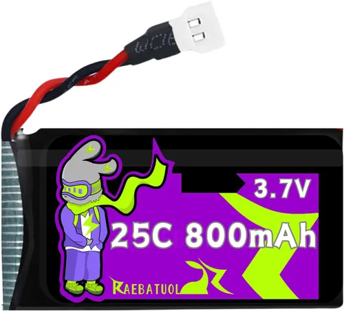 Miniatura 7 de 3.7V 800mAh 25C Molex/XH2.54 Plug 802540 recargable, apto para Q9S Drones Force1 UFO Syma X5 X5SW X5C X5C1 Hengqi 905 Cheerson CX-30 BEZGAR