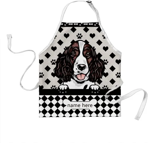 Miniatura 18 de Delantal de lunares de perro personalizado lindo perro salchicha, perro salchicha 3