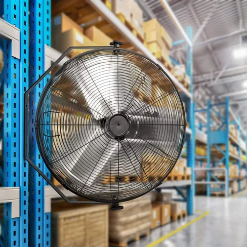 Miniatura 7 de Simple Deluxe Ventilador de metal de ventilación comercial de 3 velocidades de montaje en pared industrial de 24 pulgadas para almacén, taller