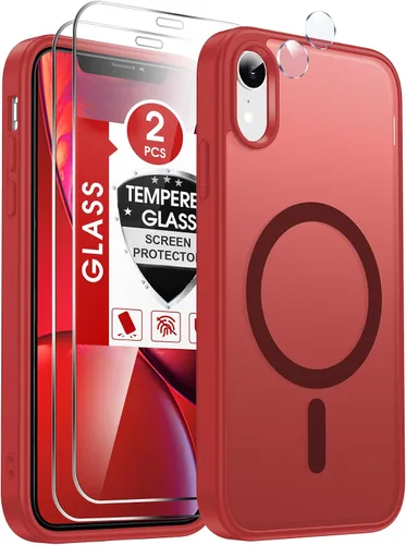 Miniatura 61 de LeYi Funda para iPhone XR: con protector de pantalla X2 + 2 funda para cámara [compatible con MagSafe] Funda protectora magnética i iphoneXR