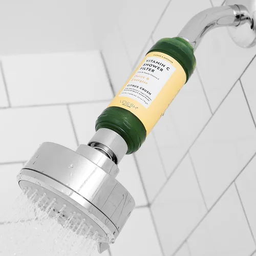 Miniatura 3 de VOESH Filtro de ducha de vitamina C, Aplastamiento de cítricos, aromaterapia de ducha, purificador de agua, suavizante de agua, probióticos veganos