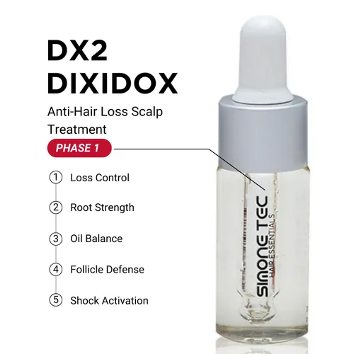 Miniatura 2 de Simone Tec DX2-Dixidox - Tratamiento antipérdida de cabello Tratamiento estimulante del crecimiento del ADN y polen Eficaz contra la pérdida