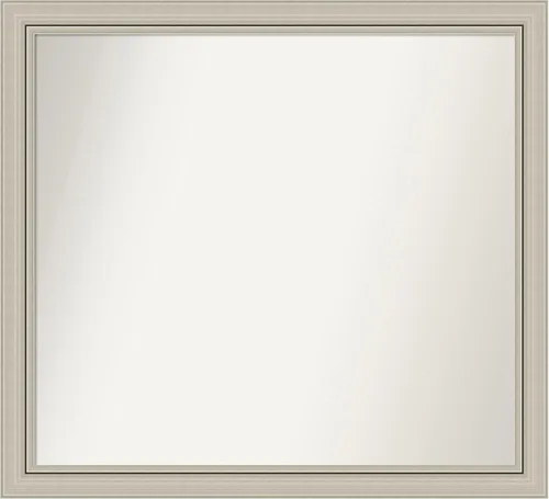 Miniatura 95 de Amanti Art Espejo de baño plateado para sobre fregadero, 23 x 23 pulgadas, espejo cuadrado plateado en ángulo, marco de madera moderno medio, se