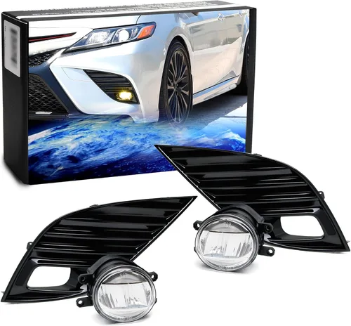 iJDMTOY Kit de luz antiniebla LED estilo JDM especificaciones OEM ámbar amarillo 15W compatible con 2018-2020 Toyota Camry SE y XSE, incluye (2)