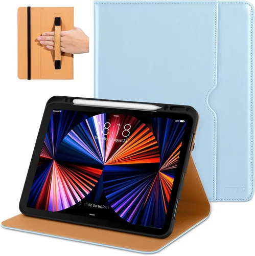 Miniatura 23 de DTTO para iPad Pro 12.9 6ª / 5ª / 4ª / 3ª generación Funda 2022/2021/2020/2018, Funda de cuero tipo folio con soporte integrado para lápiz Apple