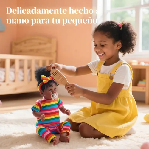 Miniatura 3 de JIZHI Muñecas Bebé Reborn Negras - Cuerpo Suave Realista Afroamericana Muñeca de Niña Recién Nacida de 20 Pulgadas Mejor Set de Regalo de Cumpleaños