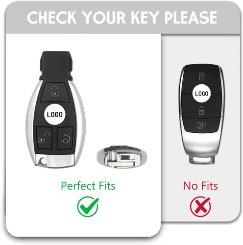 Miniatura 2 de Funda para llavero de automóvil de Mercedes Benz, con protección de TPU suave, compatible con Mercedes Benz C E S M CLS CLK G Class llavero